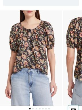THE Great Porch Floral Top
